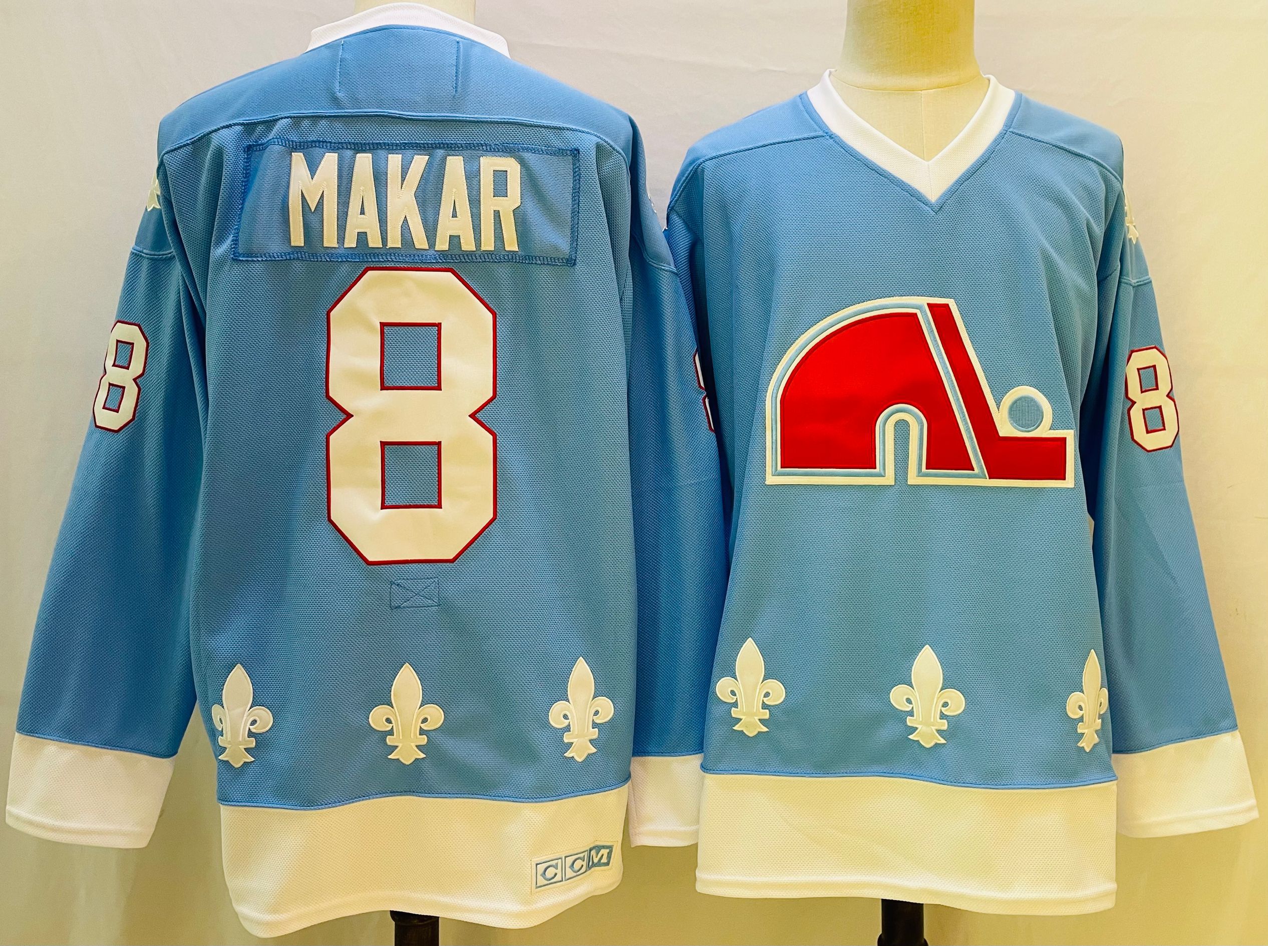 Men Colorado Avalanche #8 Makar Blue Throwback 2022 Adidas NHL Jersey